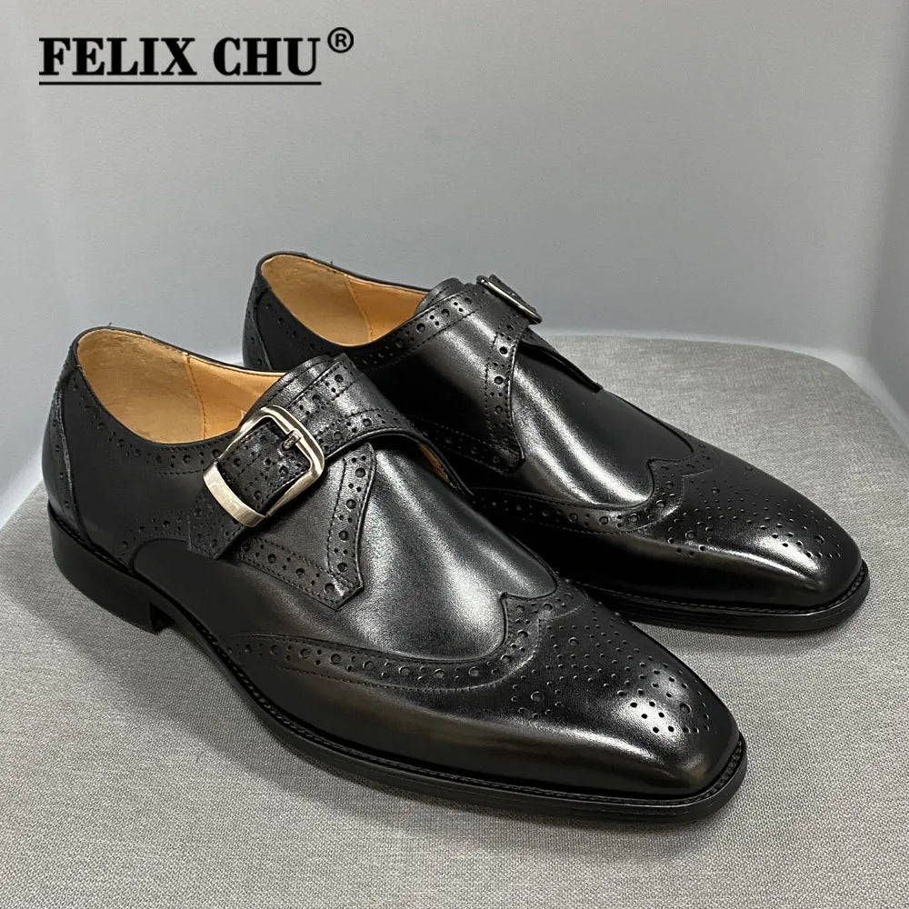 Men's Oxfords Genuine Leather Italian Wingtip