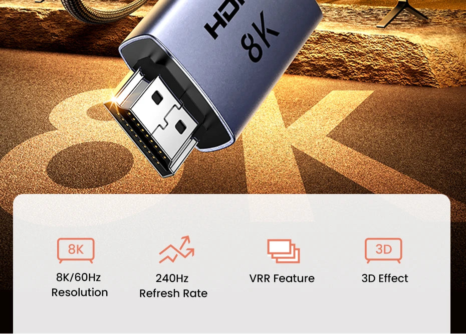 UGREEN HDMI Cable 8K/60Hz for PS5 Xiaomi TV Box Ultra High Speed Certified 8K@60Hz Cable 48Gbps Dolby Vision HDCP2.3