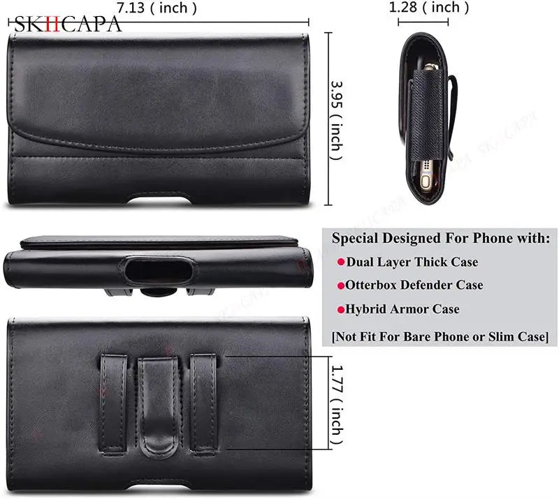 Leather Phone Pouch For Samsung A73 A54 A53 A33 A14 A23 A13 A03 A03S A52S A22 A82 5G Belt Clip Waist Bag Wallet Card Holder Case