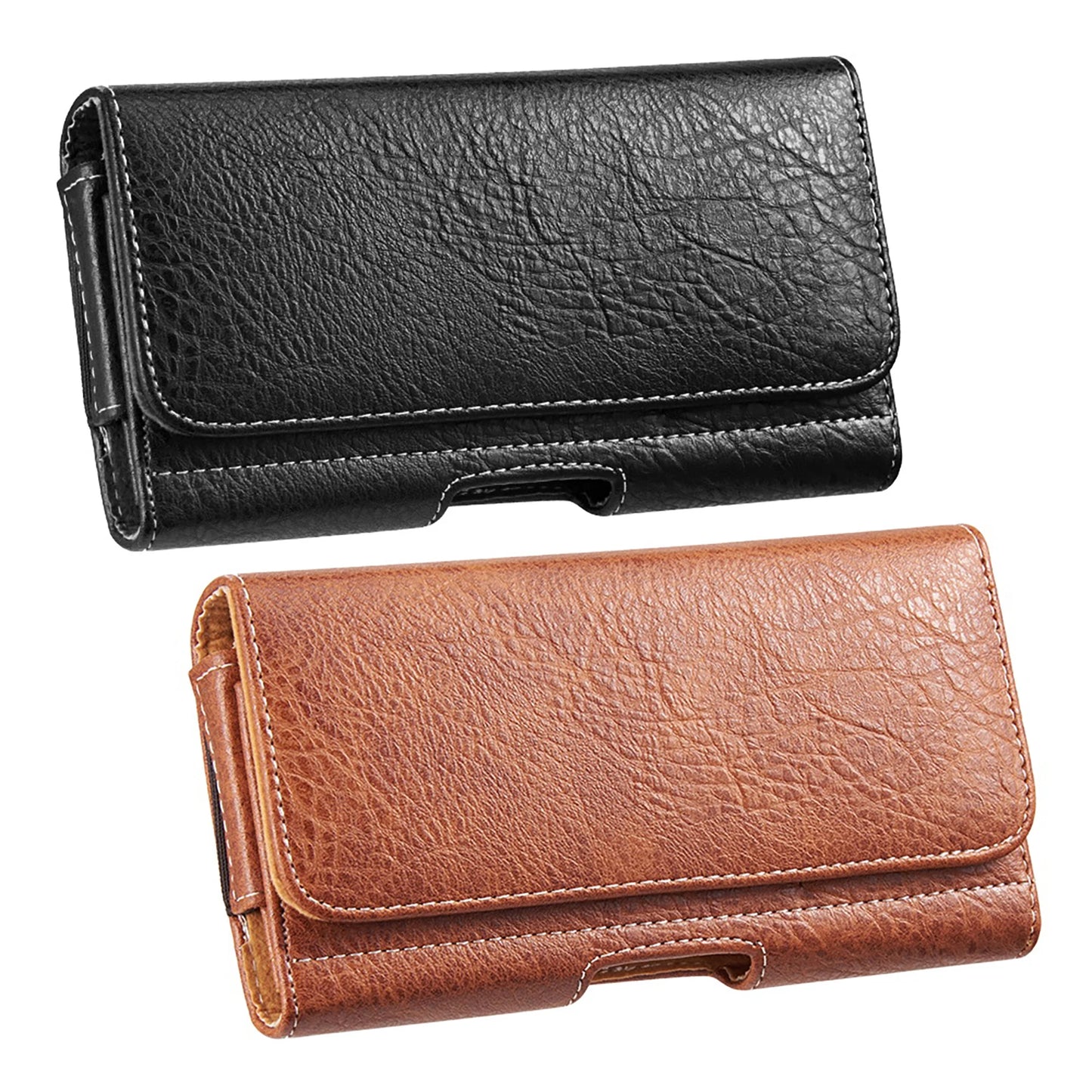 Universal Leather Phone Case Belt Clip Carrying Waist Bag for Samsung Galaxy Note 20 10 S23+ S22 Ultra A54 Magnetic Pouch Case