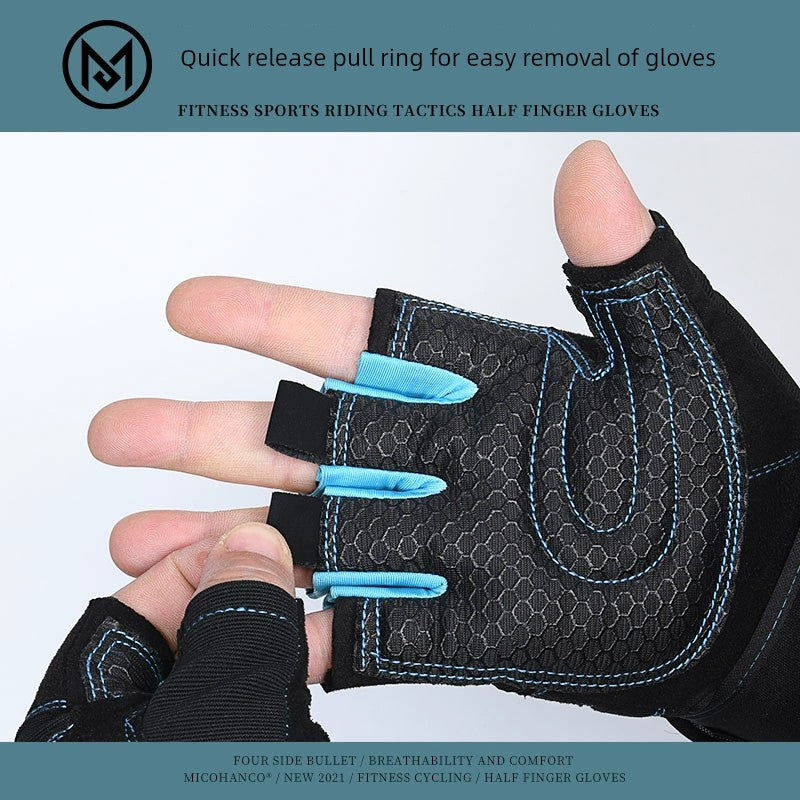Summer Half Finger Pressure Abrasion Resistant Non Slip Wait Lifting Female Wristband