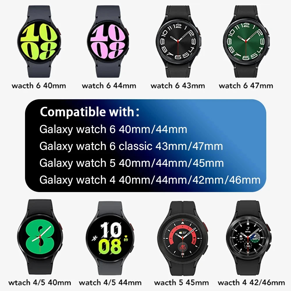 Genuine Leather Band For Samsung Galaxy Watch 4 classic 46mm 6 Classic 43mm 44mm 5 pro 40mm Bracelet correa Galaxy Watch 6 strap
