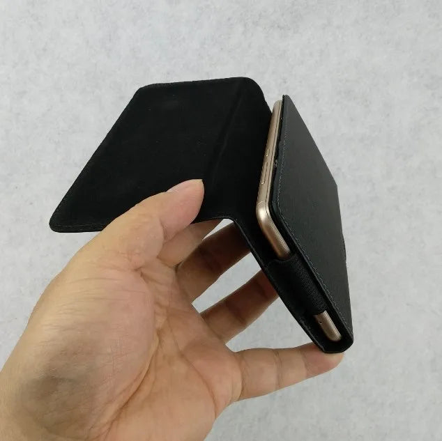 Phone Leather Case For Xiaomi Samsung S21 S20 iPhone 13 Men's Mobile Phone Bag Universal 5.0-6.5 inch Waist Belt Holster