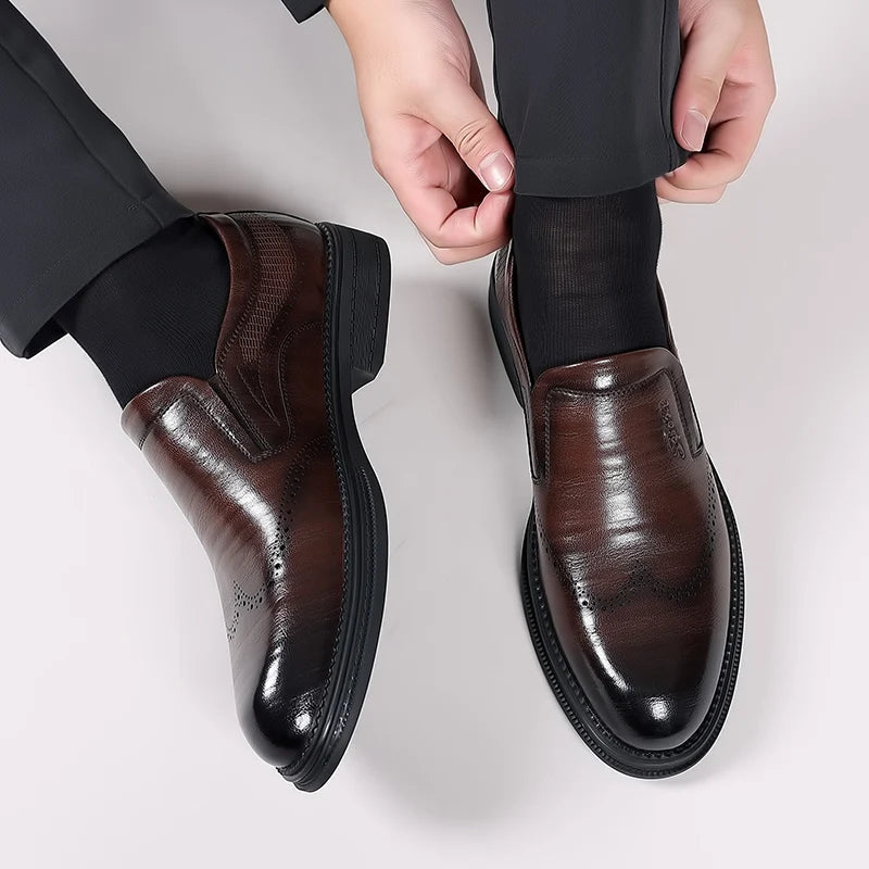 Men's British Style Patent Leather Dress Shoes