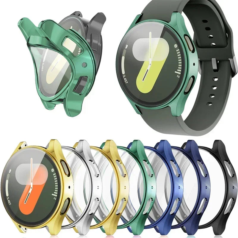 Protector Case For Samsung Galaxy Watch 4 5 6 7 FE 40mm 44mm Cover Coverage TPU Bumper Screen Protection Full 40mm Accessories