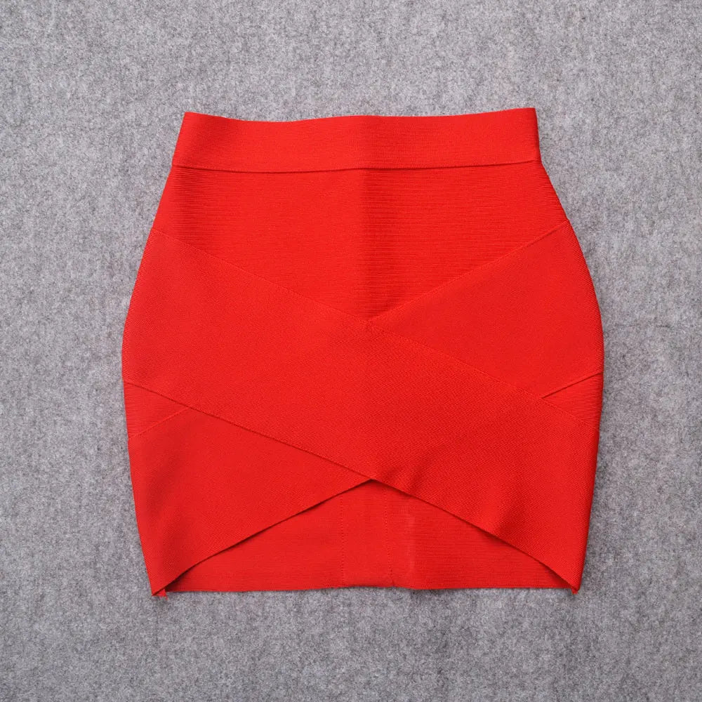 HQBORY Sexy Criss Party Red Bandage Skirts 2023 Women Girl Summer Mini Short Club Black Skirts Bodycon High Waist Quality