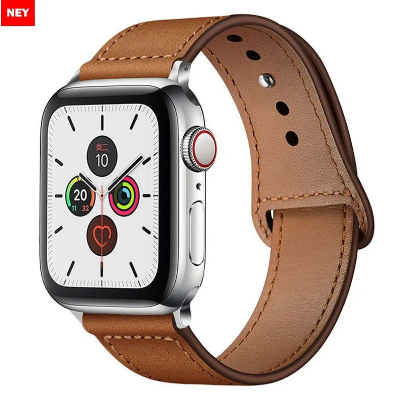 Leather Bands For Apple watch strap Ultra 49mm 46MM 44mm 40mm 38mm/42mm sport bracelet iWatch series 10 9 8 7 3 5 6 se 41mm/45mm