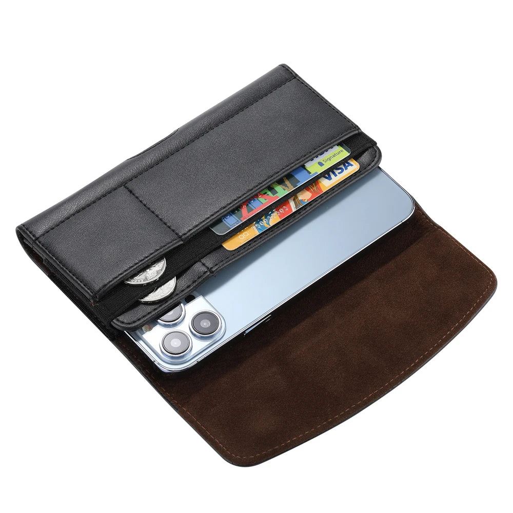 Leather Belt Clip Holster Phone Bag Case for iPhone 15 14 13 Pro Max 12 MINI 11 X XS XR 6 6S 7 8 Plus Card Pouch Waist Cover