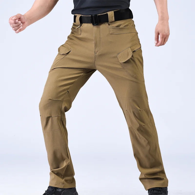 Men Tactical Cargo Softshell Elastic Hiking Trekking Climbing Camping Outdoor Hunting Trousers Spring Autumn Fall Military Pants