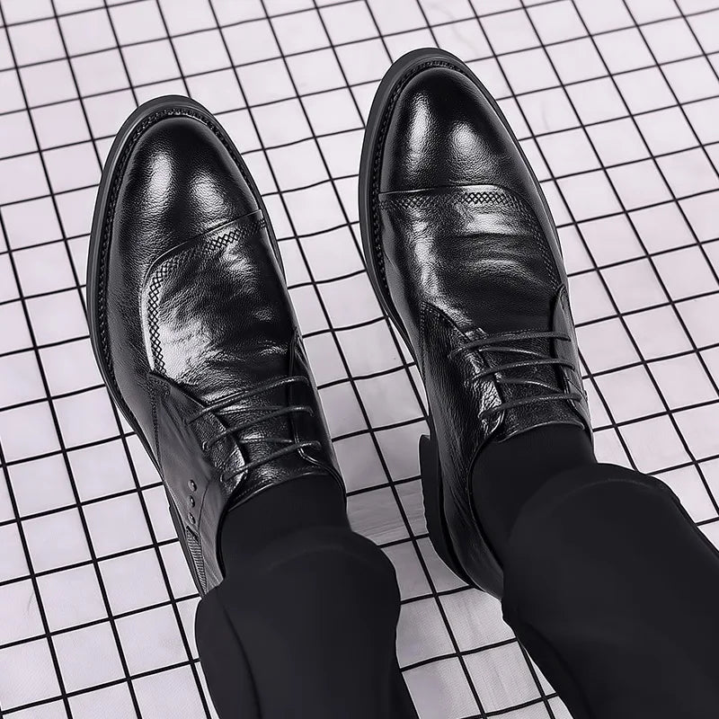 Men's Genuine Leather Business Formal Oxfords Shoes