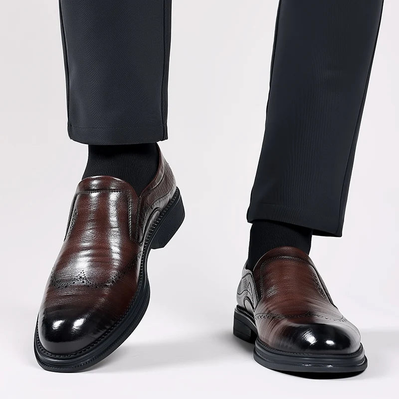 Men's British Style Patent Leather Dress Shoes