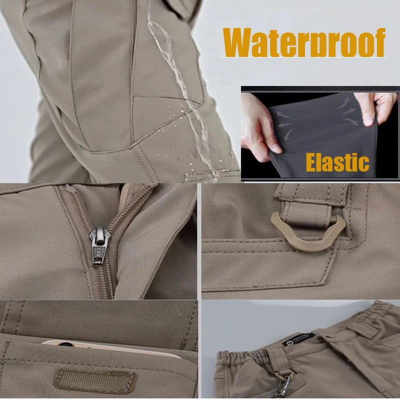 Men's M-5XL Autumn Spring Fall Elastic Camping Hiking Trekking Finshing Hunting Pants Outdoor Cycling Tranning Cargo Trousers