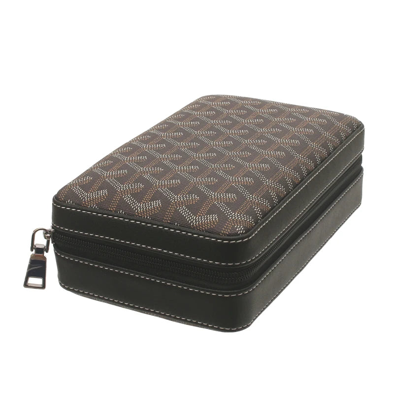 Cigar Humidor Cedar Leather Case Portable Travel 4 Pack Elektronik Sigara Torch Lighter Cool Gadgets Encendedores Cigar Ashtray