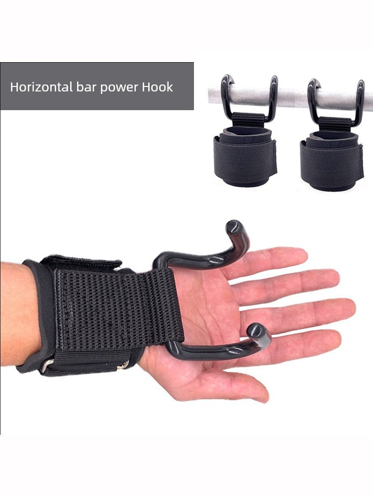 Grip Hook Pull-up Auxiliary Strap Horizontal Bar Gloves Fitness Men's Hard Pull Grip Wrist Guard Monkey Bars Waist Hanging Kids