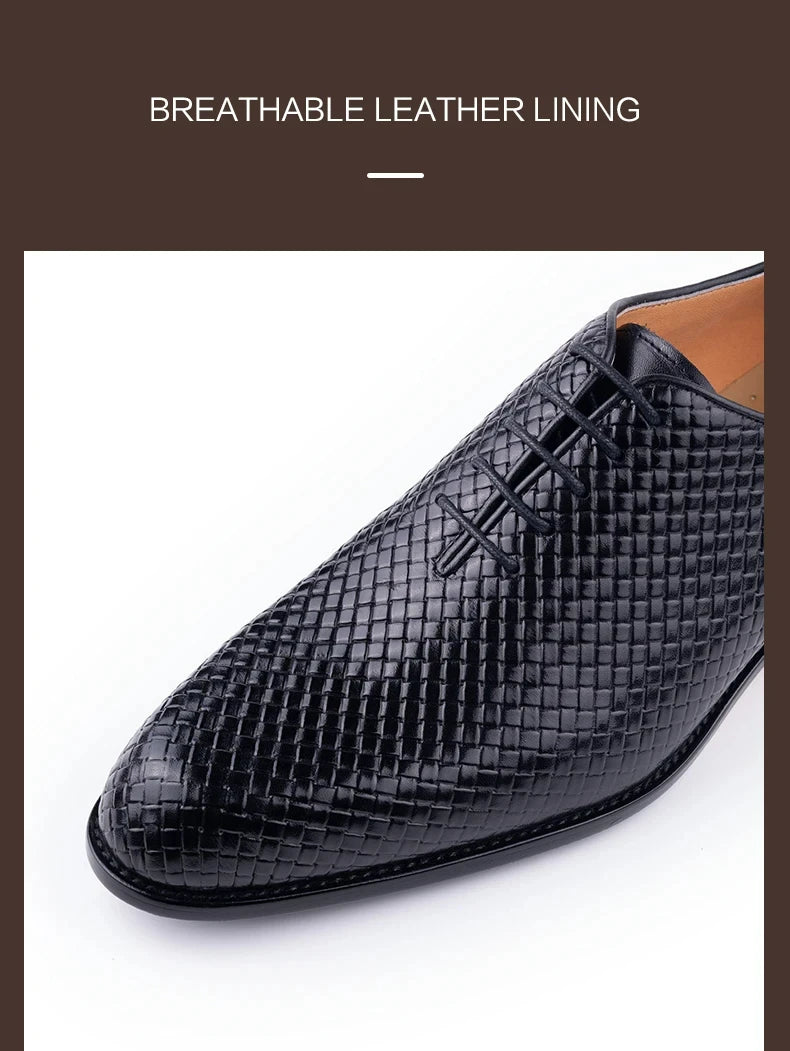 Men Dress Shoes Formal Office Oxford Wedding Party Matches Suit Zapatos De Hombre High Grade Genuine Leather handmade Man shoes