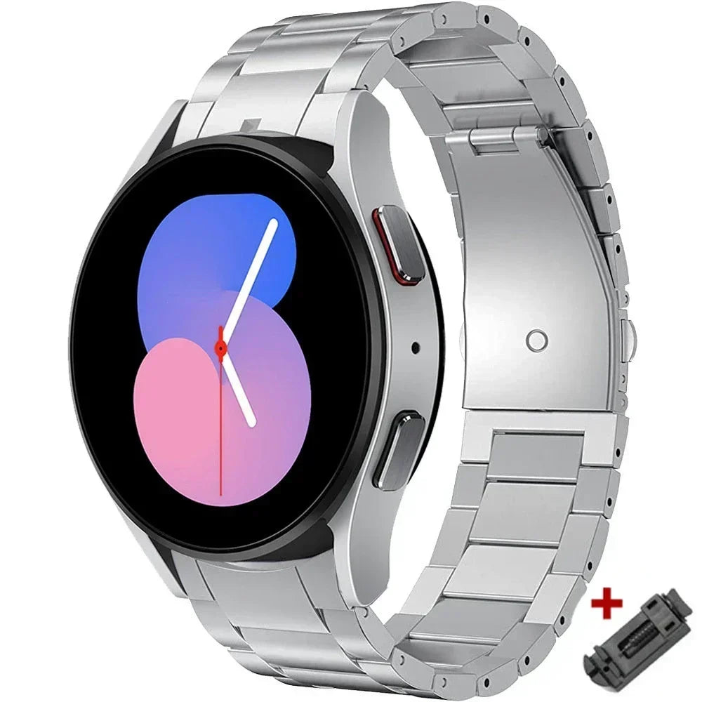 No Gaps Titanium Metal Strap For Samsung Galaxy Watch 7/FE/6Classic 40 44mm 43mm 47mm 5Pro 45mm Watch 4Classic 46 42mm Bracelet