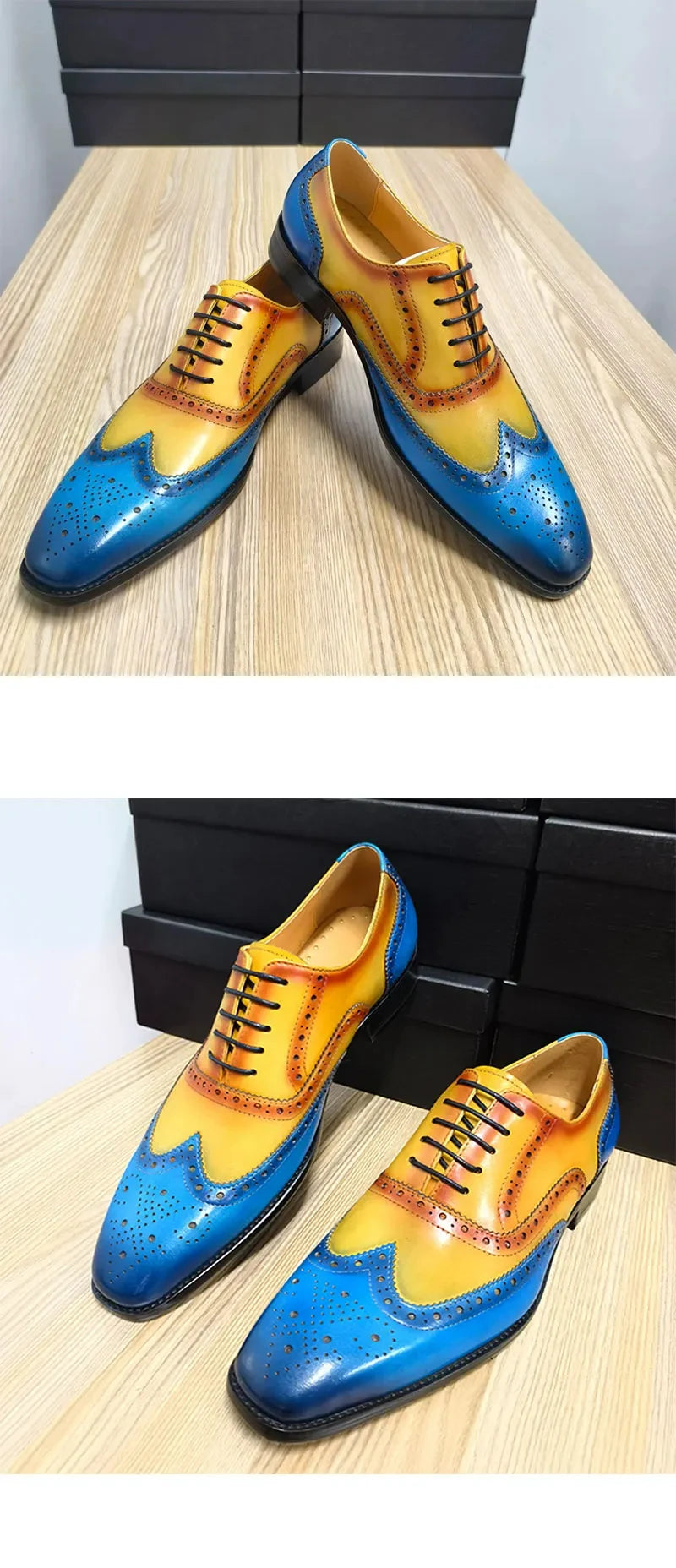 Genuine Brogue Leather Men Shoes High Grade Fashion Formal Office Oxford Male Footwear Pure Handmade Social Party Dress Man Shoe