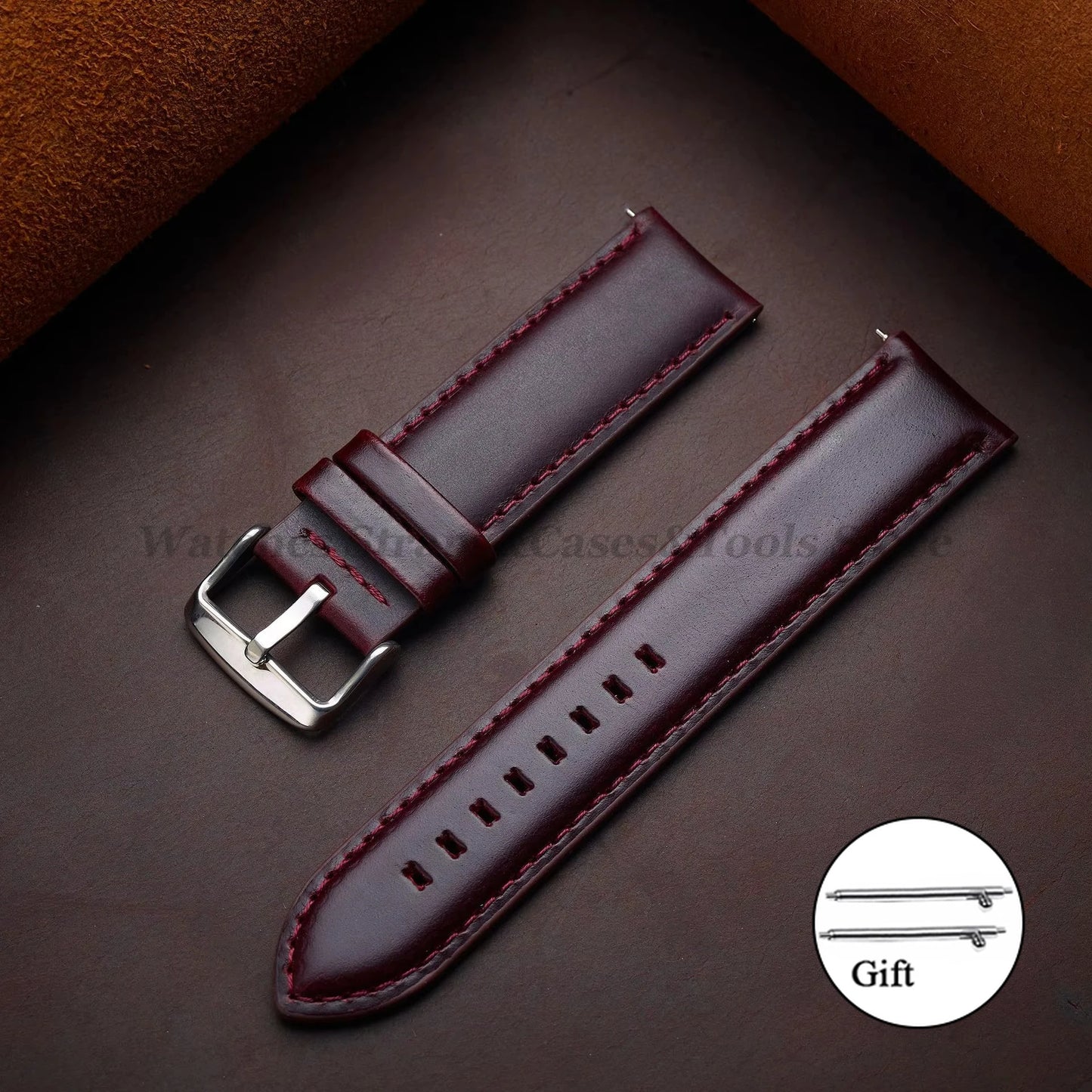 Genuine Leather Watchband 18mm 20mm 22mm 24mm 26mm Vintage Cowhide Watch Strap for DW Quick Release Bracelet Universal Wristband