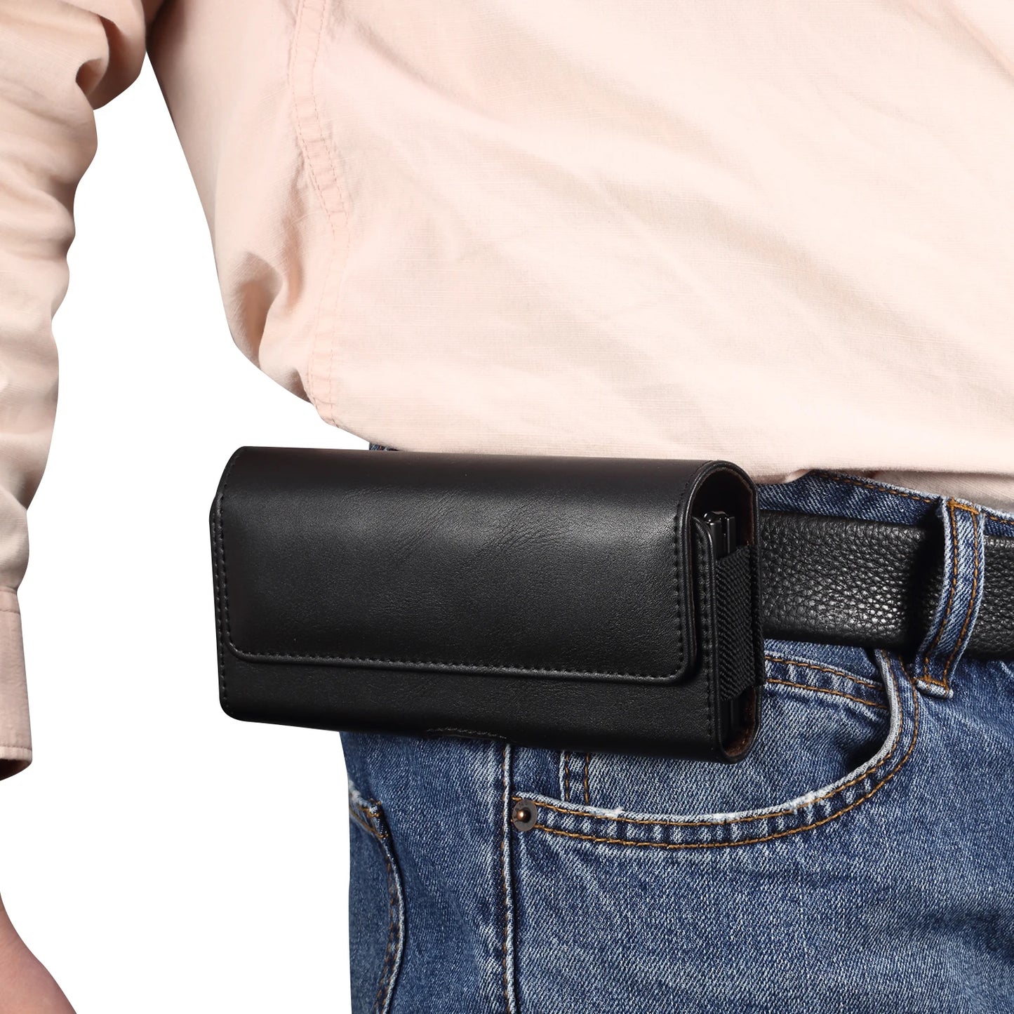 Leather Belt Clip Case Men Waist Bag For Samsung Galaxy Z Fold 5 4 3 2 5G Fold5 Fold4 Fold3 Fold2,Vivo X Fold Plus Holster Pouch