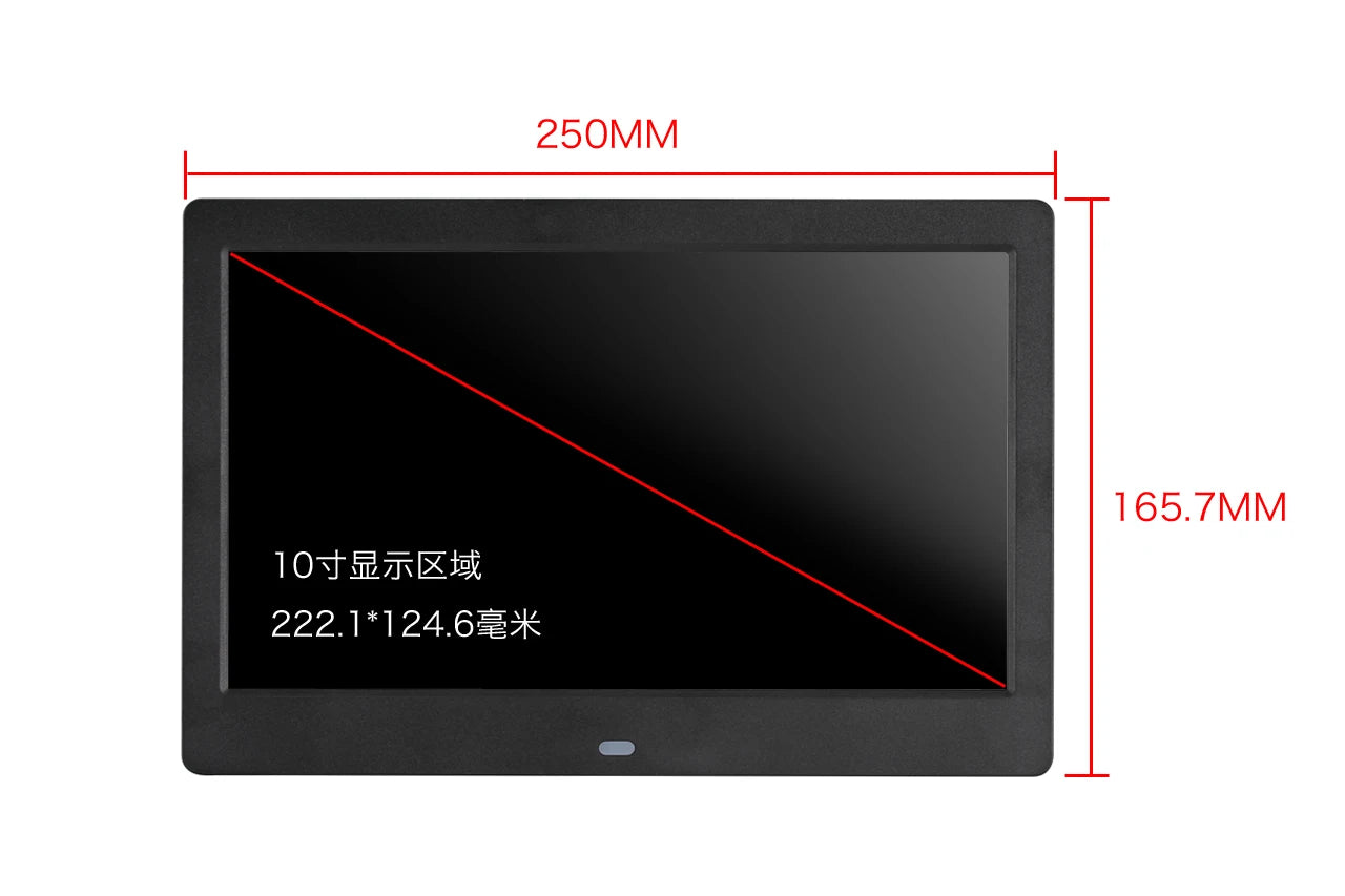 10.1 inch HD Digital Photo Frame MP3 MP4 Movie Player Support USB/MMC/SD/MS Card 1024*600 Alarm Clock with Remote Control Gift