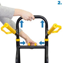 Mount-It! Stair Climber Hand Truck and Dolly, 330 Lb Capacity Heavy-Duty Trolley Cart with Telescoping Handle and Rubber Wheels