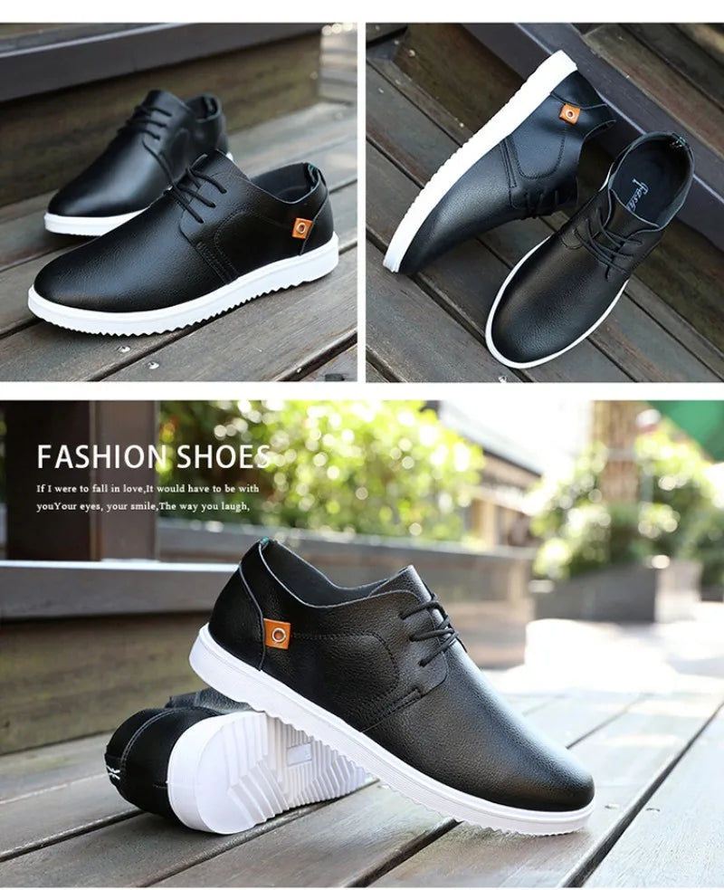 Men's Leather Casual Shoes Brand Comfortable Dress Shoes for Men Lace Up Oxfords Shoes Quality Men Sports Shoe Tenis Hombres 45