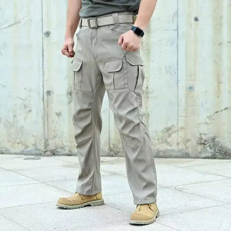 Men Tactical Cargo Softshell Elastic Hiking Trekking Climbing Camping Outdoor Hunting Trousers Spring Autumn Fall Military Pants