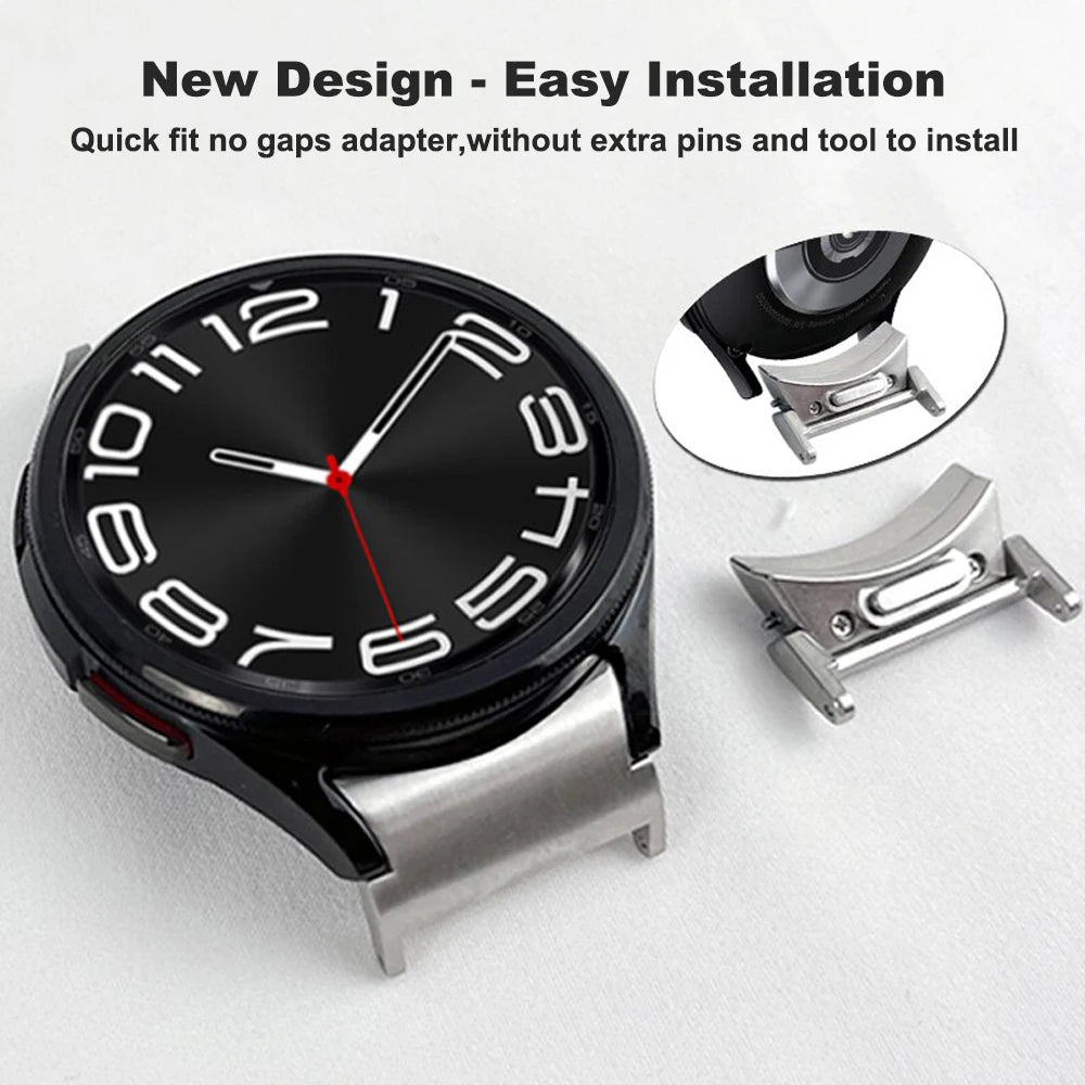 Men Titanium Strap for Samsung Galaxy Watch 7 6 5 4 FE 40mm44mm Quick Fit Wristband for Galaxy 4/6 Classic 5 Pro 45mm Bracelet
