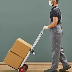 Hand Truck Dolly Heavy Duty 440lbs Capacity 2 in 1 Convertible Folding Hand Truck with Pneumatic Wheels and Telescopin