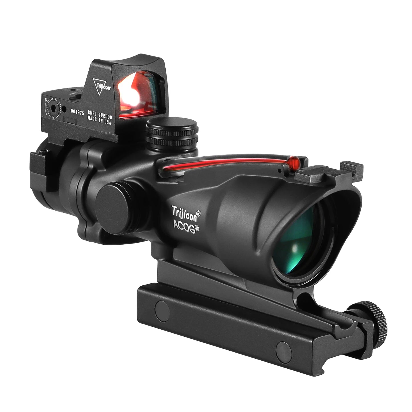 Adjustable 4x32 Red Dot 1x 4x Scope RMR Red Dot Tactical Scope 20mm Rail Scope for Glock Hunting