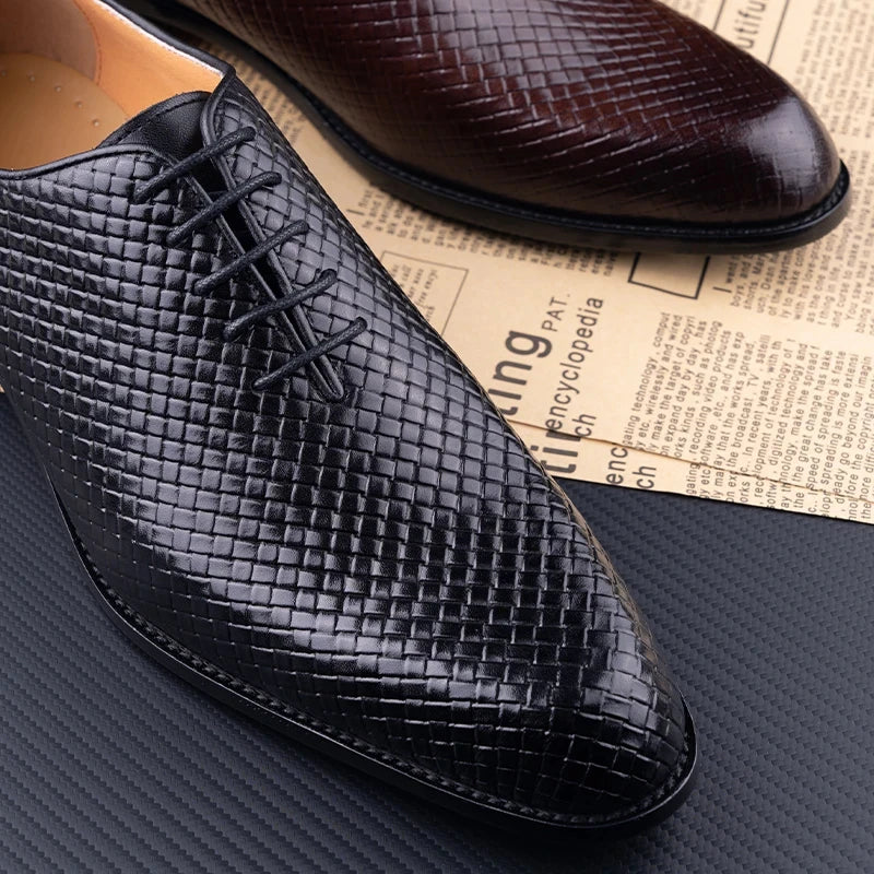 Men Dress Shoes Formal Office Oxford Wedding Party Matches Suit Zapatos De Hombre High Grade Genuine Leather handmade Man shoes