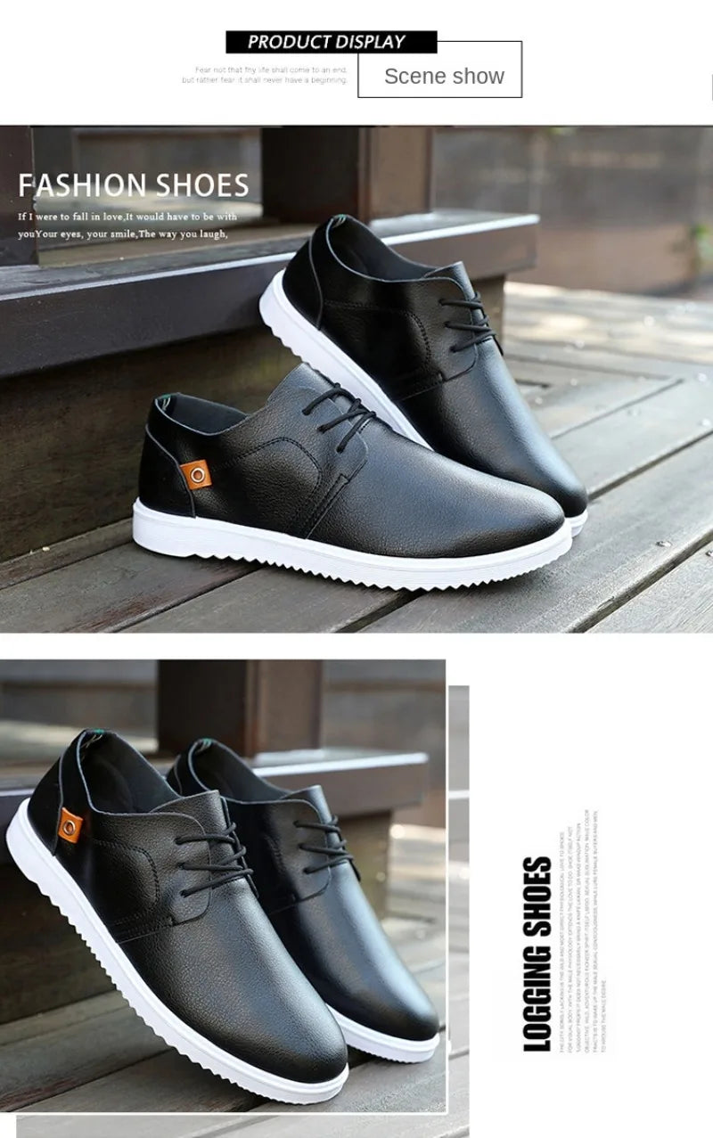 Men's Leather Casual Shoes Brand Comfortable Dress Shoes for Men Lace Up Oxfords Shoes Quality Men Sports Shoe Tenis Hombres 45
