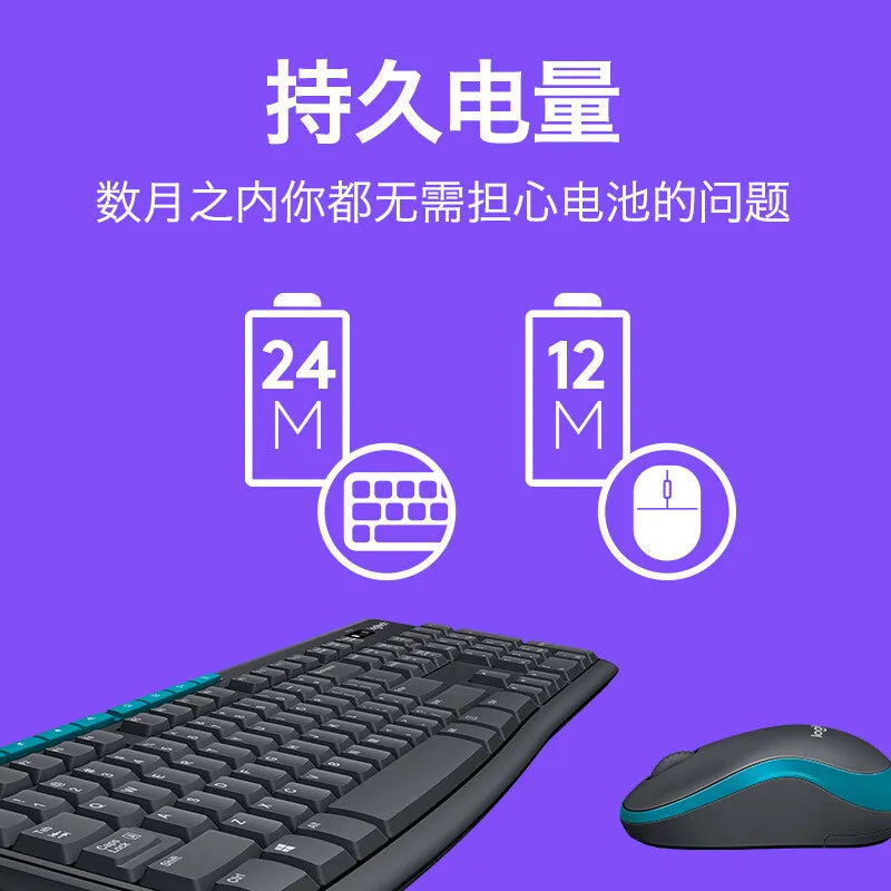 Logitech Mk270 1000dpi Optoelectronic Wireless Keyboard Mouse Combos Set Mk275 Desktop Keyboard And Mouse Set For Home Office