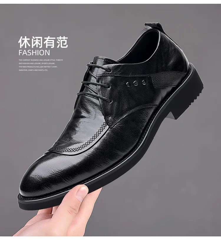 Men's Genuine Leather Business Formal Oxfords Shoes