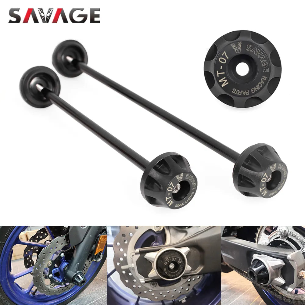 Rear Front Axle Fork Crash Slider For YAMAHA MT-07 FZ-07 2014-2023 XSR700 MT07 FZ07 Motorcycle Wheel Protector XSR 700 MT FZ 07