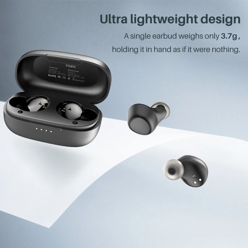 TOZO A1 Wireless Bluetooth Earbuds Small In Ear Headset Earphones Stereo Bass IPX5 Waterproof Microphone
