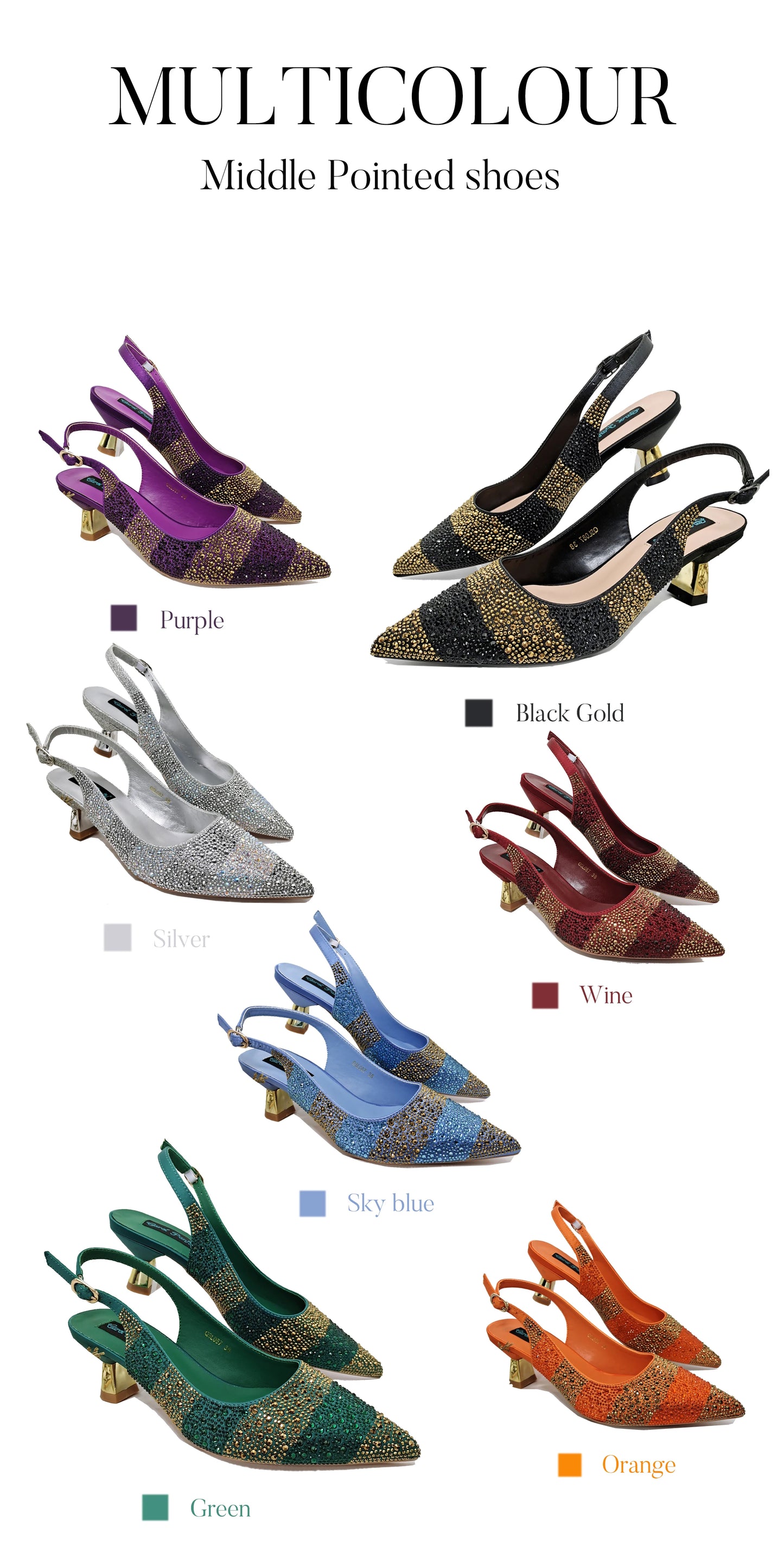 QSGFC INS 2024 Gold Color Elegant Women Heels Shoes and Bag Set Hollow Rhinestones High Heels Wedges Shoes Matching Bag