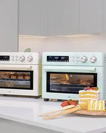 Heating Air Fryer Toaster Oven, Extra Large Countertop Convection Oven 10-in-1 Combo, 6-Slice Toast, Enamel Baking Pan Easy Clea