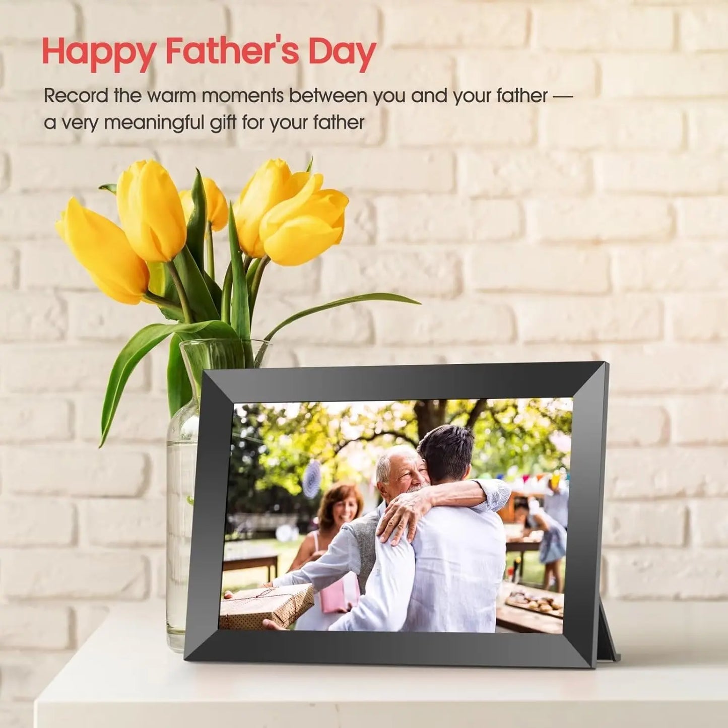 Frameo 10.1 Inch WiFi Digital Picture Frame,1280*800IPS HD Cloud Smart Digital Photo Frame,32GB Storage, Wall Mountable,For Mum
