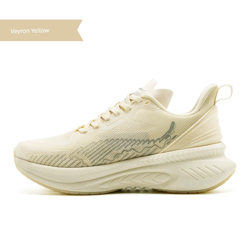 Onemix Running Shoes Shock-Absorbing Sneaker Men's Spring and Summer Cool Running Breathable Soft Sole Shoes Lightweight White Running Shoes Women's