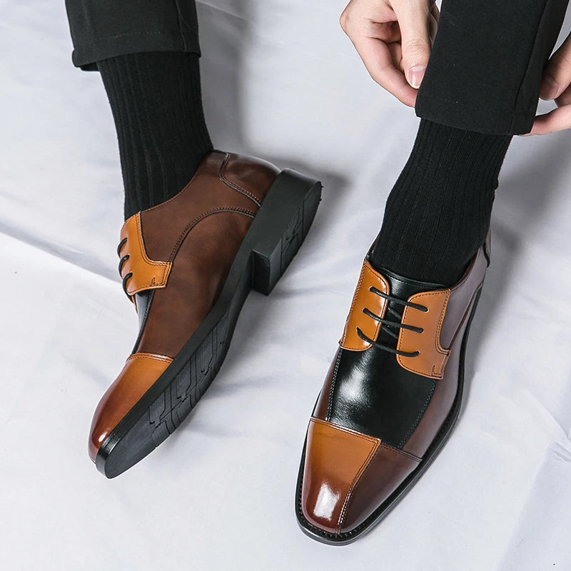 Handmade Men's Wingtip Oxford Formal Leather Shoes