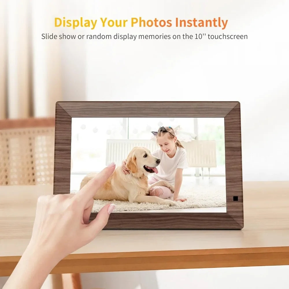 10.1 Inch Smart WiFi Digital Picture Frame,1280x800 HD IPS Touch Screen,64GB Large Storage,2GB RAM,WiFi Digital Photo Frame Load