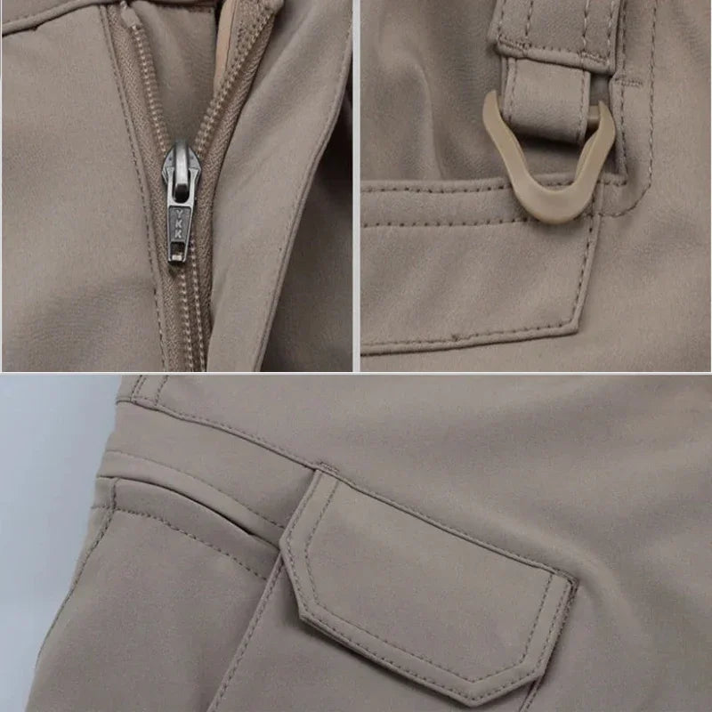 Mens Tactical Cargo Pants Climbing Hiking Camping Fishing Hunting Elastic Trousers Quick Dry Trekking Sports