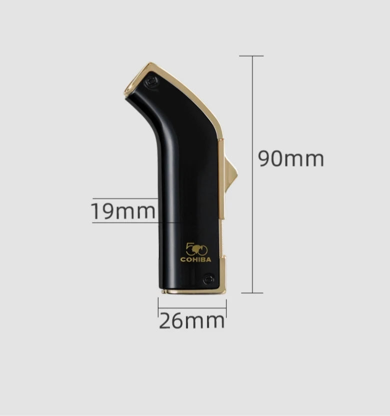 Metal Outdoor Windproof Cigar Lighter Blue Flame 2 Torch Turbo Jet Welding Torch Cigarette Lighter Men's Gift