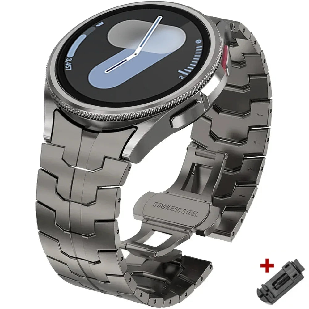 Stainless Steel Strap for Samsung Galaxy Watch 7 6 5 4 40mm 44mm 6 Classic 43mm 47mm No Gaps Metal Band 5Pro 45mm Quick Bracelet