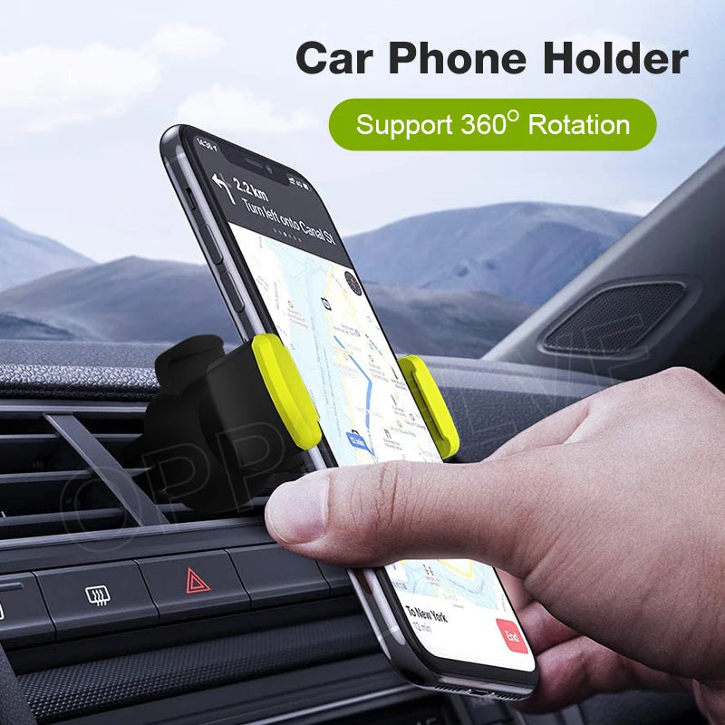 Car Phone Holder For iPhone 13 12 11 X XS 8 7 Samsung S21 S20 360 Degree Support Mobile Air Vent Mount Holder Phone Stand in Car