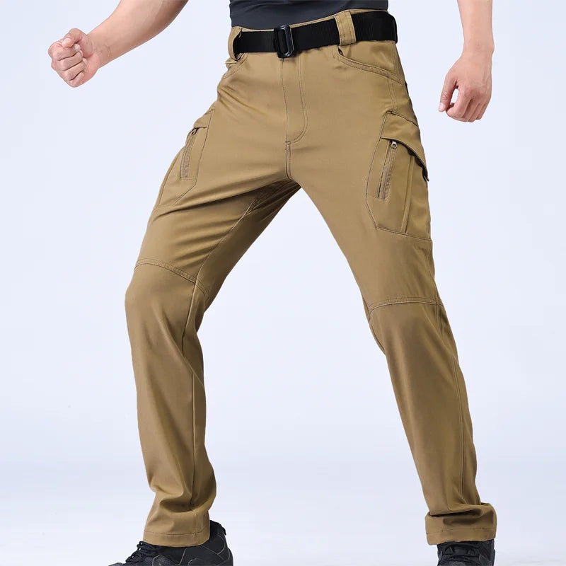 Men Tactical Cargo Softshell Elastic Hiking Trekking Climbing Camping Outdoor Hunting Trousers Spring Autumn Fall Military Pants