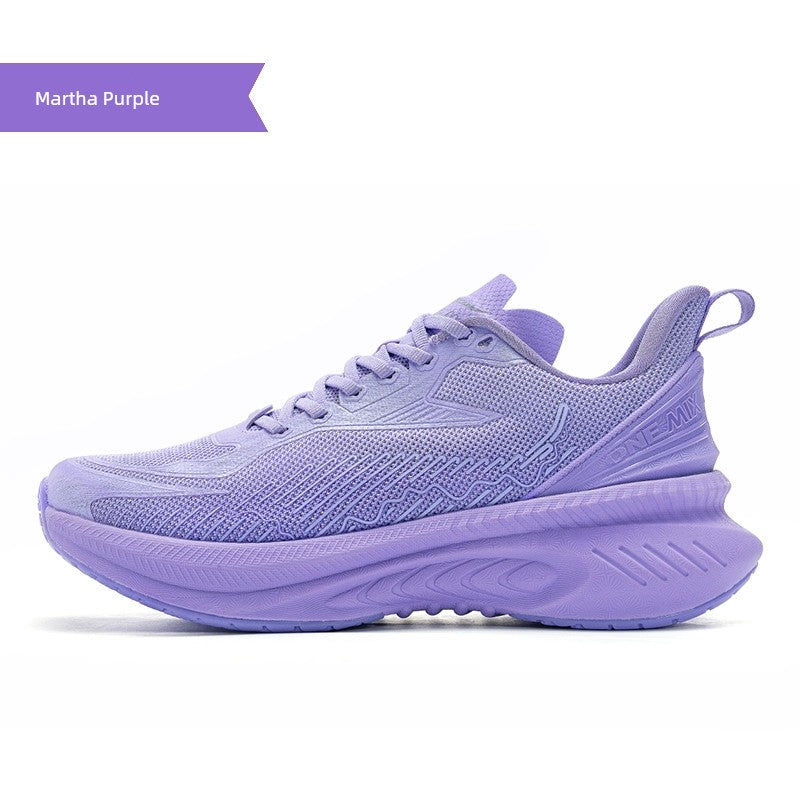 Onemix Running Shoes Shock-Absorbing Sneaker Men's Spring and Summer Cool Running Breathable Soft Sole Shoes Lightweight White Running Shoes Women's