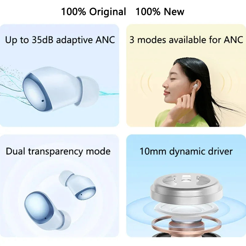 Mijia Xiaomi Redmi Buds 4 Lite Wireless Earphone Bluetooth 5.3 Headset Mi True Earbuds 4 Headphone IP54 20 Hours Battery Life
