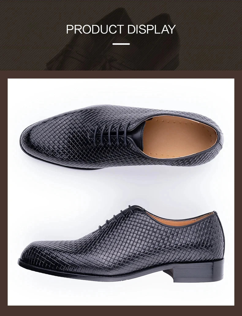 Men Dress Shoes Formal Office Oxford Wedding Party Matches Suit Zapatos De Hombre High Grade Genuine Leather handmade Man shoes
